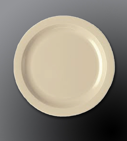 Narrow Rim Ceramic Dinnerware Dover White Plate 9" Dia.